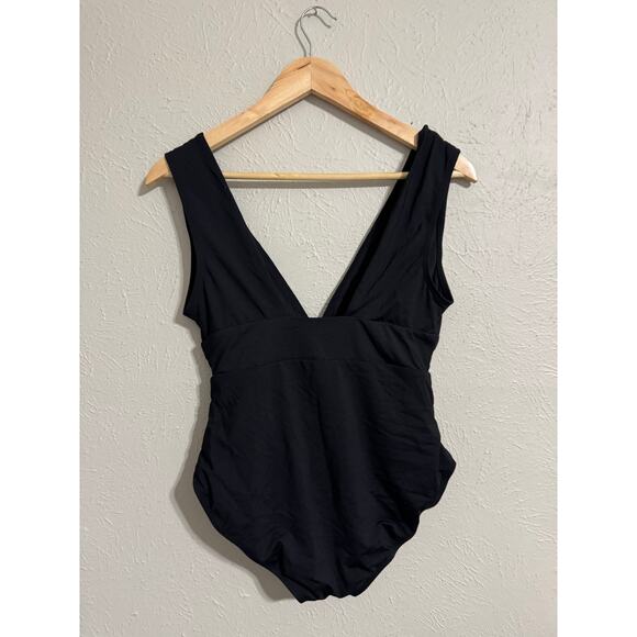 Andie The Mykonos Black Deep Plunge One Piece Swimsuit Med - Picture 4 of 6